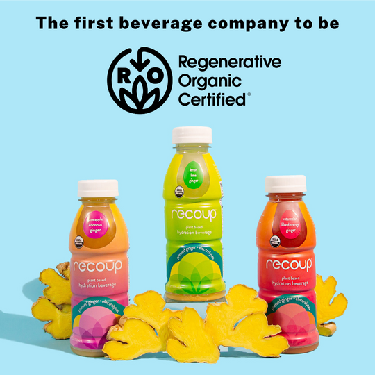 Recoup® is the first beverage brand to become Regenerative Organic Certified®  across its entire portfolio.
